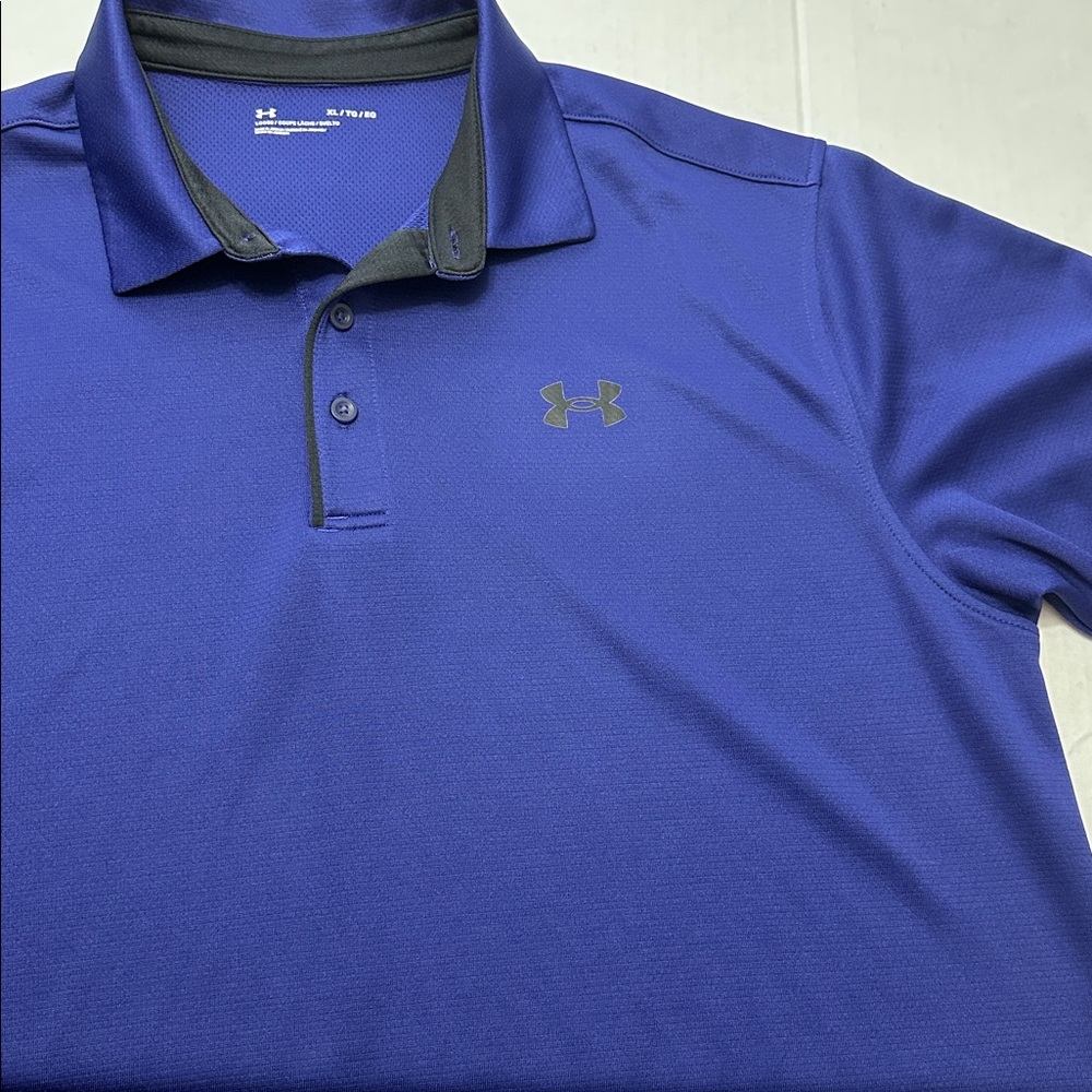 Under Armour Purple Men’s XL Polo Short Sleeve Shirt Golf Athleisure Loose Fit‎